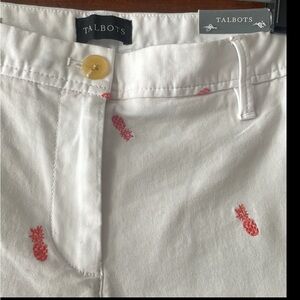 NWT Talbots pineapple chinos